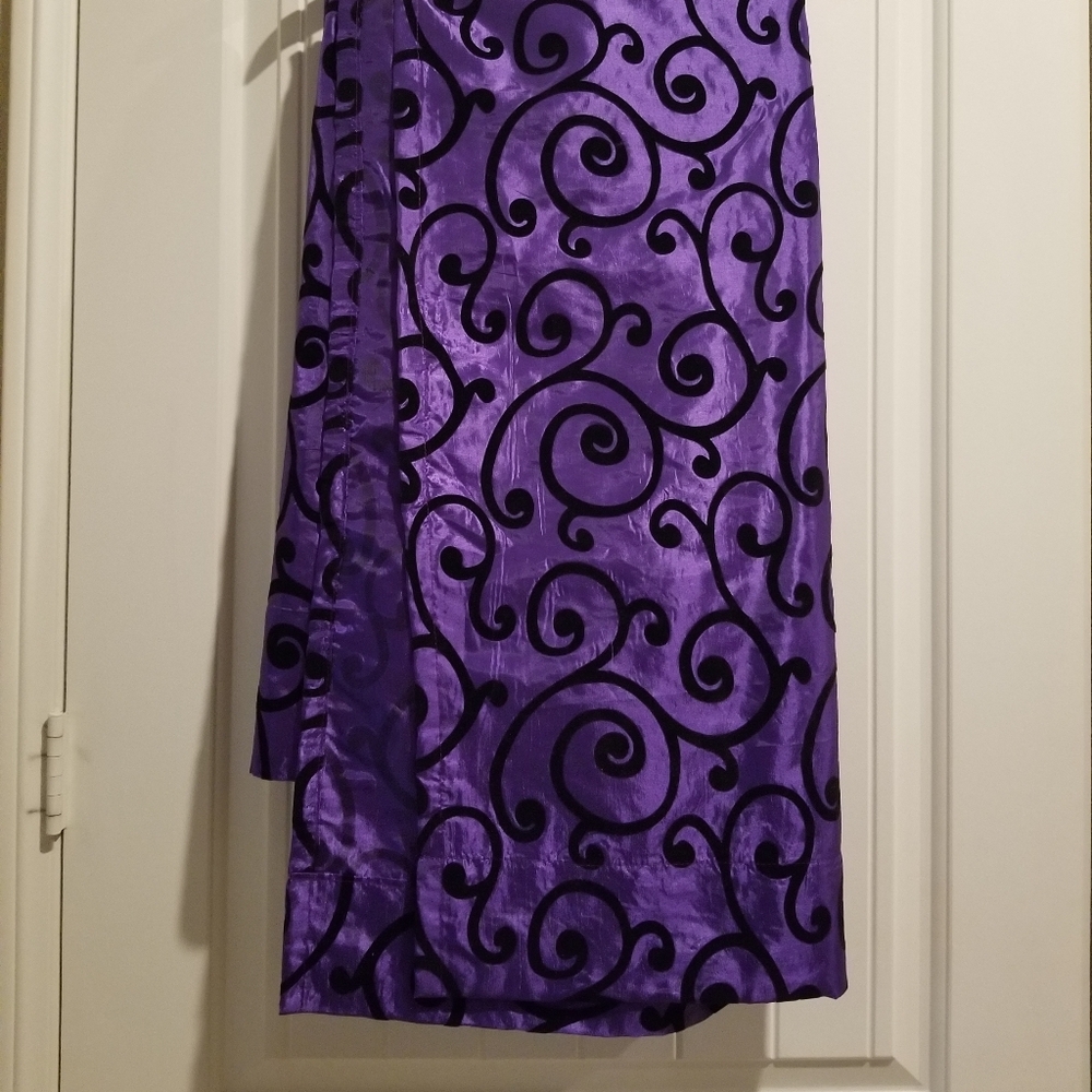 Custom Made Purple & Black Drapes